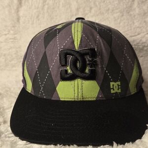 DG Green and Purple Argyle Snapback Hat